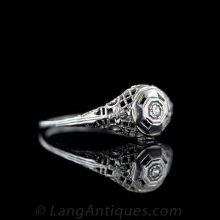 Lacy Little .03 Carat Diamond Ring