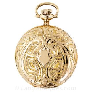 Ladies' Art Nouveau Hunter Case  Elgin Pocket Watch