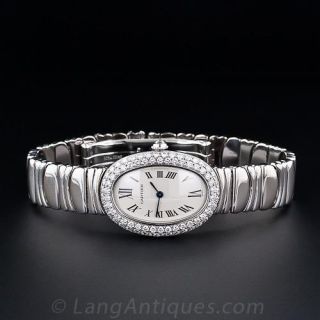 Ladies Cartier Baignoire  Watch in 18K White Gold