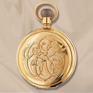 Ladies Enamel Elgin Hunter Case Pocket Watch