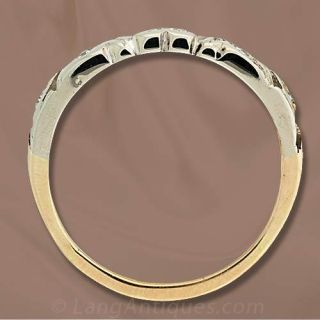 Ladies Heart Motif Diamond Wedding Band