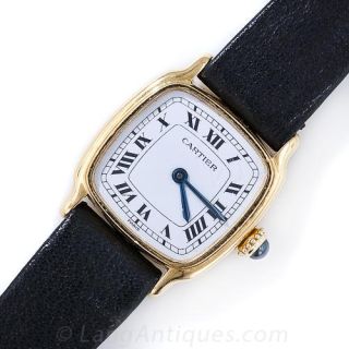 Lady's Vintage French Cartier Mechanical Strap Watch