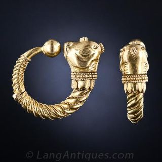 Lalaounis Gold Hoop Earrings - 1
