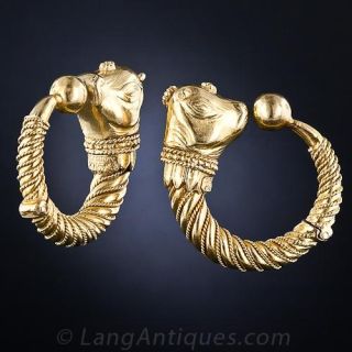 Lalaounis Gold Hoop Earrings