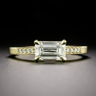Lang Collection 0.93 Emerald Cut Diamond Solitaire Ring - GIA  J  VVS2   - 5