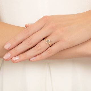 Lang Collection 1.00 Carat Emerald-Cut Diamond 18K Engagement Ring - GIA J SI2 