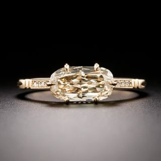 Lang Collection 1.00 Carat Fancy Light Yellow-Brown Diamond Engagement Ring - GIA - 3