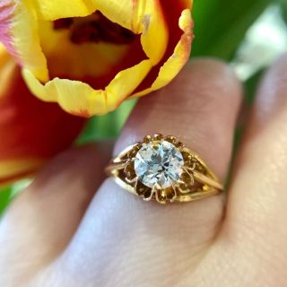 Lang Collection 1.09 Carat European-Cut Diamond Solitaire Engagement Ring - GIA I VS2