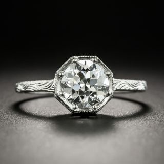 Lang Collection 1.23 Carat European-Cut Diamond Ring - GIA E VS2 - 6