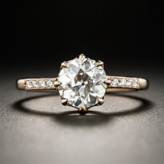 Lang Collection 1.40 Carat Old European Cut Diamond Ring GIA L SI2 - 1