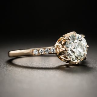 Lang Collection 1.40 Carat Old European Cut Diamond Ring GIA L SI2
