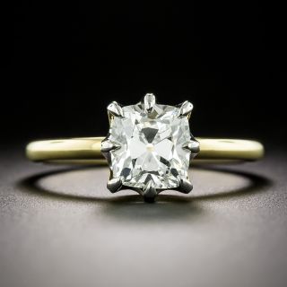 Lang Collection 1.53 Carat Antique Cushion Diamond Solitaire - GIA E VS2 - 3