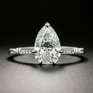 Lang Collection 1.54 Carat Pear-Cut Diamond Engagement Ring - GIA E SI2 - 2