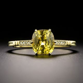 Lang Collection 1.58 Carat Yellow Sapphire and Diamond Ring - 4