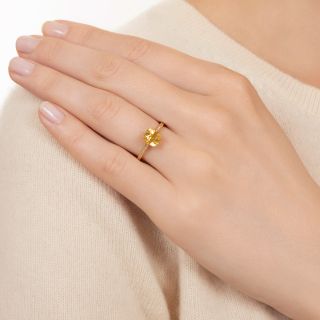 Lang Collection 1.58 Carat Yellow Sapphire and Diamond Ring