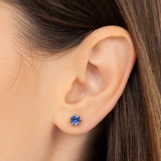 Lang Collection 1.60 Carat Sapphire Stud Earrings