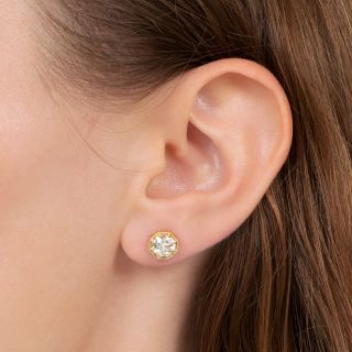 Lang Collection 2.12 Total Weight Carat Stud Earrings - GIA LM VS1