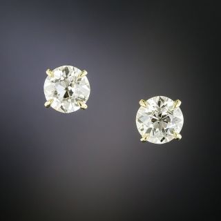 Lang Collection 2.22 Carat Total Weight Diamond Stud Earrings - GIA - 3
