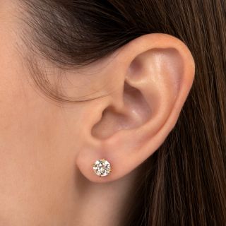 Lang Collection 2.22 Carat Total Weight Diamond Stud Earrings - GIA