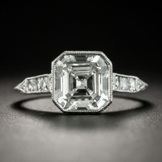 Lang Collection 2.24 Carat Asscher-Cut Diamond Engagement Ring - GIA E SI1 - 1