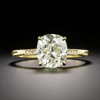 Lang Collection 2.28 Carat Antique Cushion-Cut Diamond Solitaire Style Ring - GIA L SI2 - 3