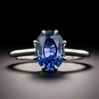 Lang Collection 2.29 Carat Oval Sapphire Solitaire Ring - GIA - 4