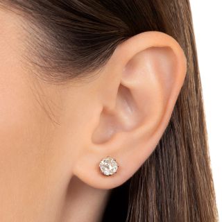 Lang Collection 2.30 Carat Total Weight Diamond Stud Earrings - GIA I/J VS1