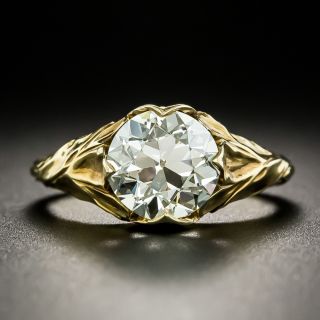 Lang Collection 2.38 Carat Diamond Art Nouveau-Inspired Ring - GIA M SI1 - 2