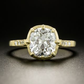 Lang Collection 2.42 Carat Antique Cushion-Cut Diamond Engagement Ring - GIA I I1 - 2