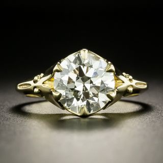 Lang Collection 2.59 Carat European-Cut Diamond Solitaire Engagement Ring - GIA  - 1