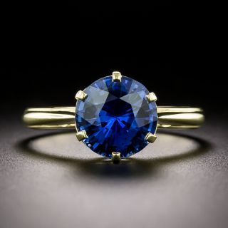 Lang Collection 2.75 Carat Ceylon Sapphire Solitaire 18K Ring -  GIA  - 3