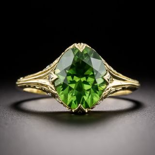 Lang Collection 2.78 Carat Demantoid Garnet and Diamond Ring - AGL - 3