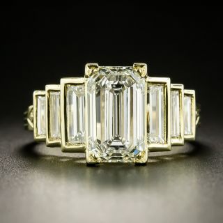Lang Collection 2.85 Carat Emerald-Cut Diamond Diamond Ring - GIA L VS2 - 3