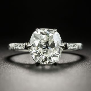 Lang Collection 3.03 Carat Antique Cushion-Cut Diamond Engagement Ring - GIA I VS1 - 2