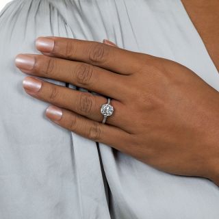 Lang Collection 3.03 Carat Antique Cushion-Cut Diamond Engagement Ring - GIA I VS1