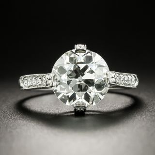Lang Collection 3.09 Carat European-Cut Diamond Engagement Ring - GIA J SI2 - 2