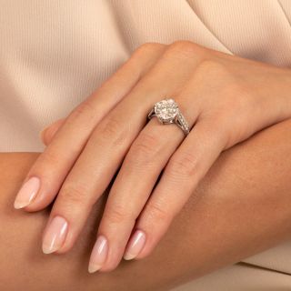 Lang Collection 3.09 Carat European-Cut Diamond Engagement Ring - GIA J SI2