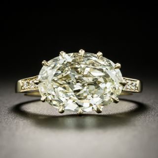 Lang Collection 3.22 Carat East West Oval-Cut Diamond Ring - GIA L VS1 - 1