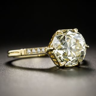 Lang Collection 3.39 Carat Old Mine-Cut Diamond Ring