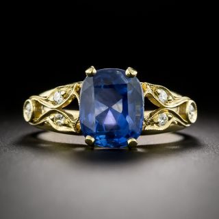 Lang Collection 3.77 Carat No-Heat Sapphire 18K Ring   - 3