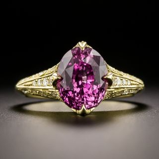 Lang Collection 3.77 Carat Pink Sapphire And Diamond Ring - 4