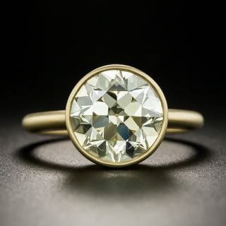 Lang Collection 4.01 Carat Solitaire Ring - GIA Fancy Light Brownish Yellow, VS1 - 2