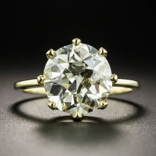 Lang Collection 4.17 Carat European-Cut Diamond Solitaire Ring - GIA  S,T  I2 - 2