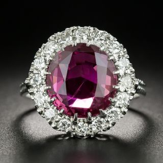 Lang Collection 4.88 Carat No-Heat Pink Sapphire and Diamond Ring - 2