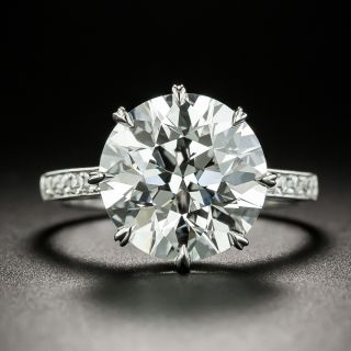 5.03 Carat European-Cut Diamond Ring  - GIA F VS1 - 2