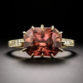 Lang Collection 5.45 Carat No-Heat Pinkish-Orange-Brown Sapphire Ring - AGL - 3