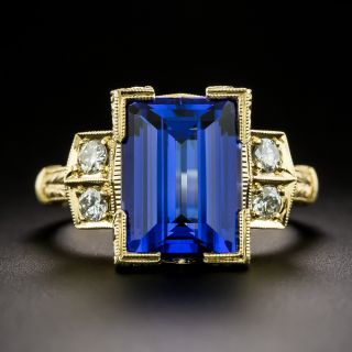 Lang Collection 6.42 Carat Tanzanite and Diamond Ring - 2