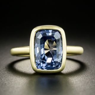 Lang Collection 6.73 Carat No-Heat Ceylon Sapphire Solitaire Ring - 1