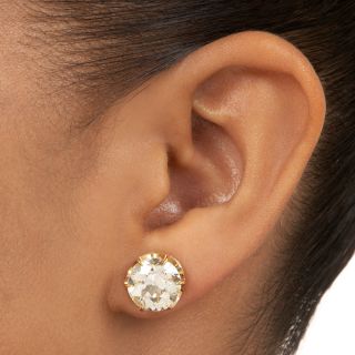 Lang Collection 7.39 Carat Diamond 18K Stud Earrings - GIA