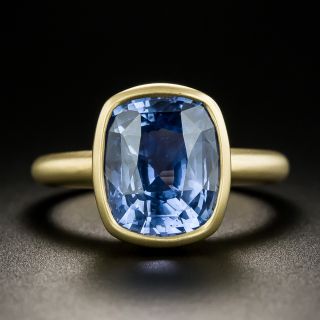 Lang Collection 7.45 Carat No-Heat Ceylon Sapphire Solitaire Ring - 2